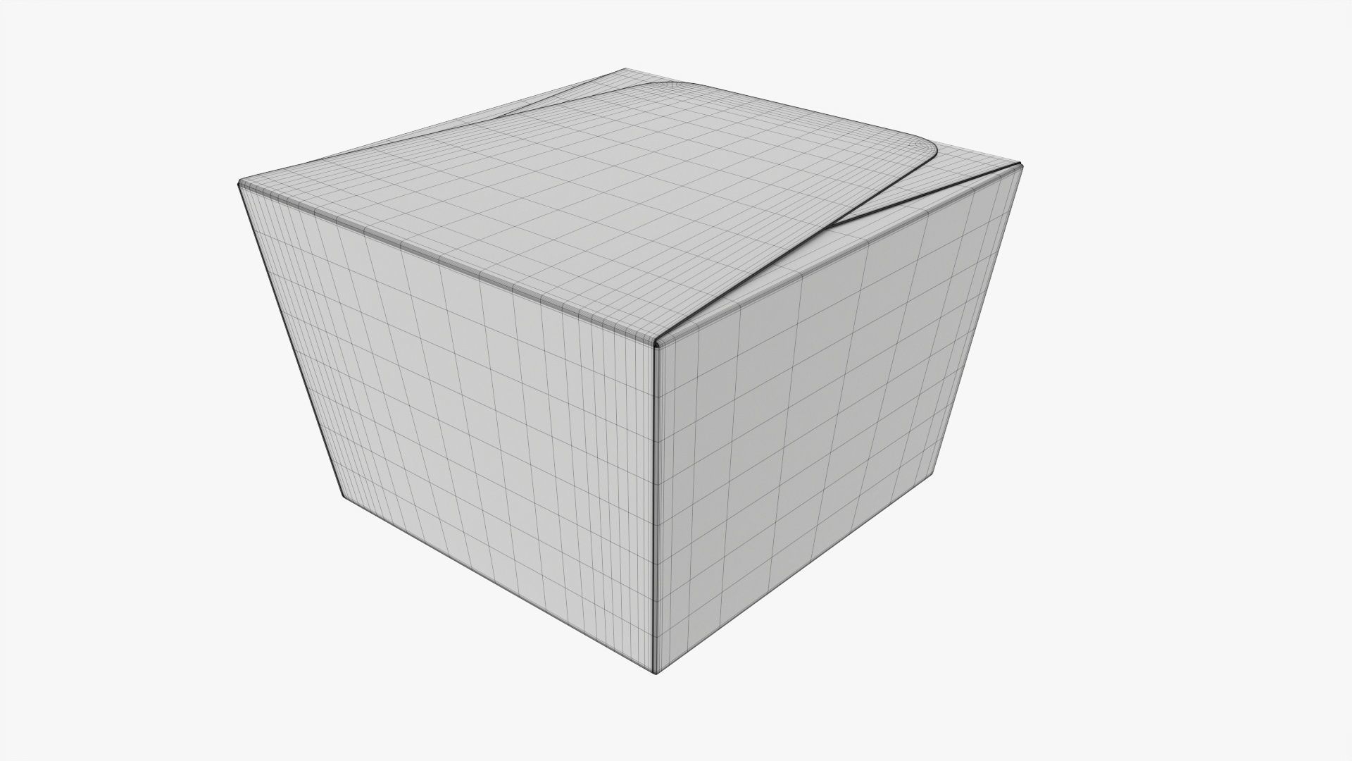 High square paper box mockup 3D model_7