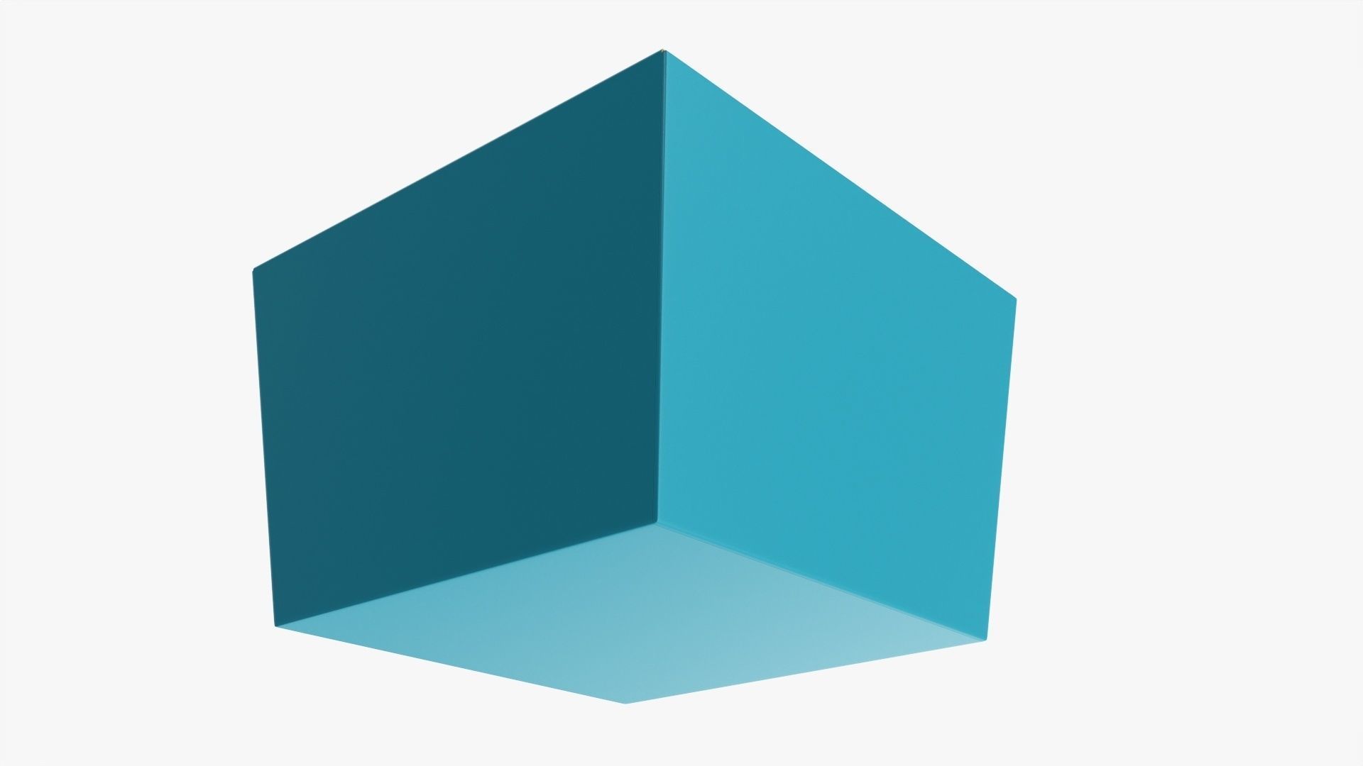 High square paper box mockup 3D model_2