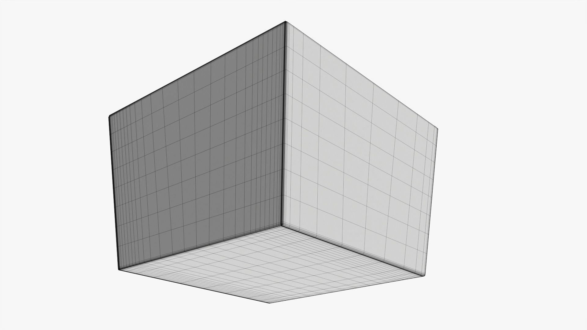 High square paper box mockup 3D model_8