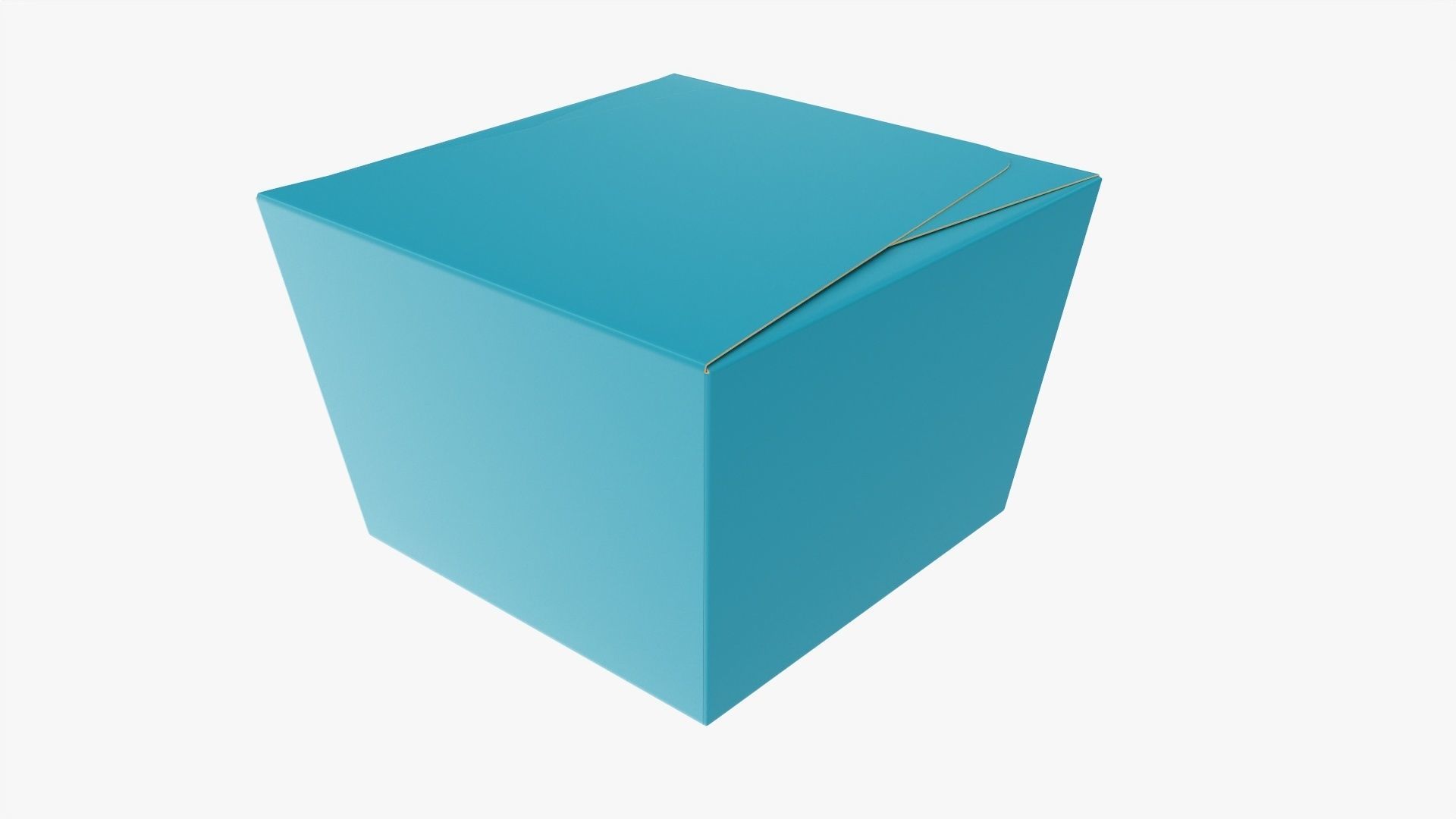 High square paper box mockup 3D model_1