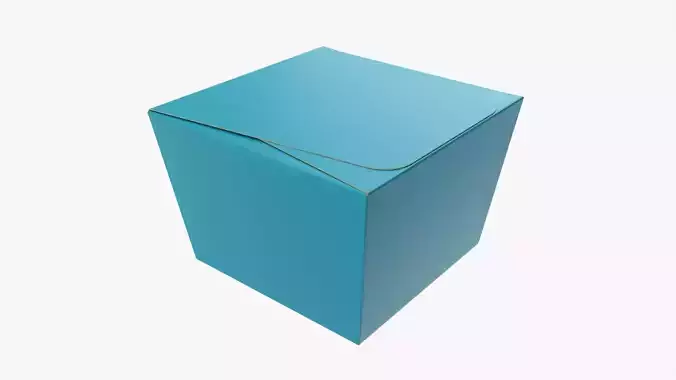 High square paper box mockup