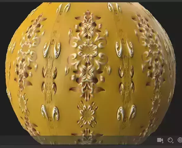 Vintage golden doodles Surface PBR Texture