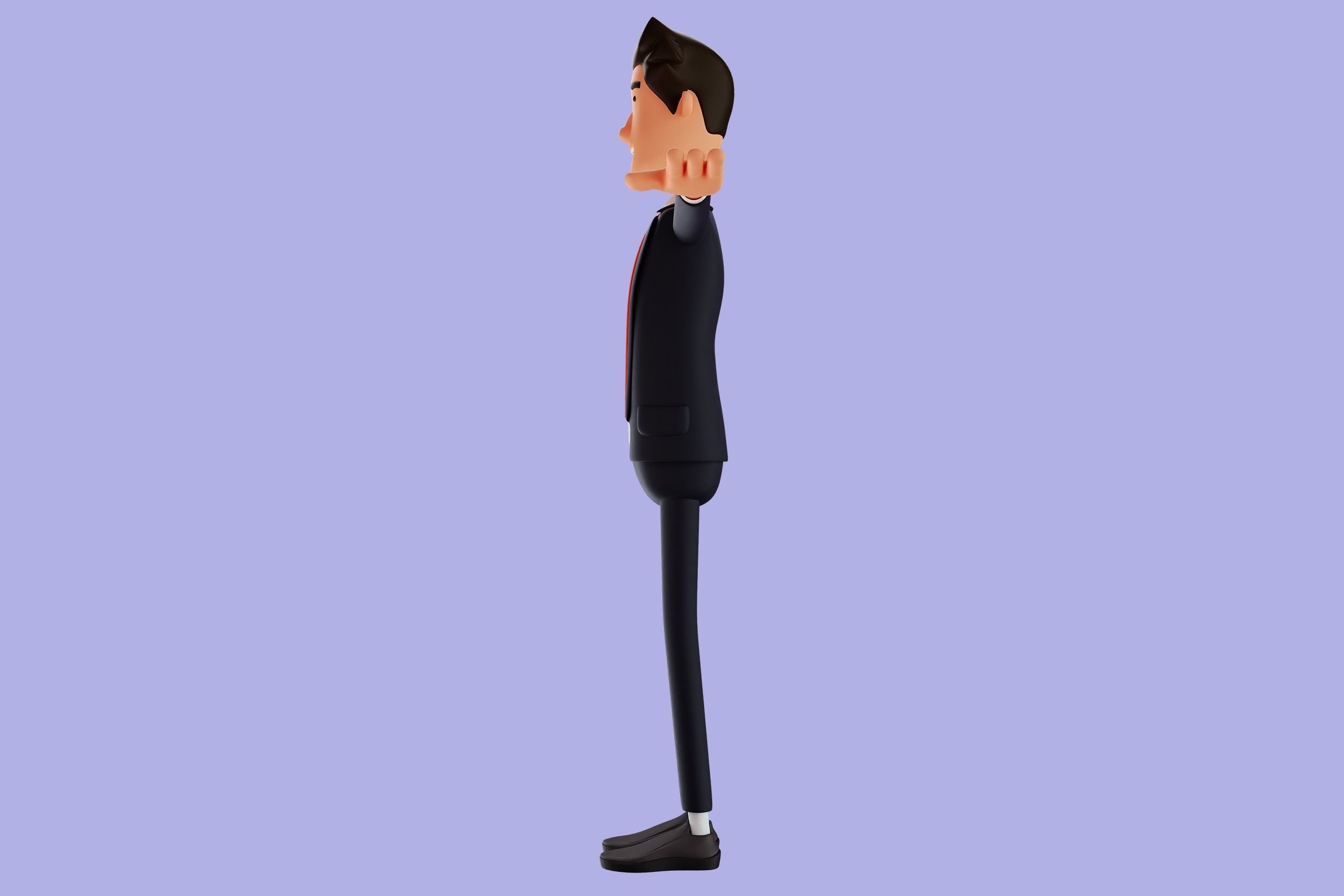 Cartoon Male Businessman 3D model_4