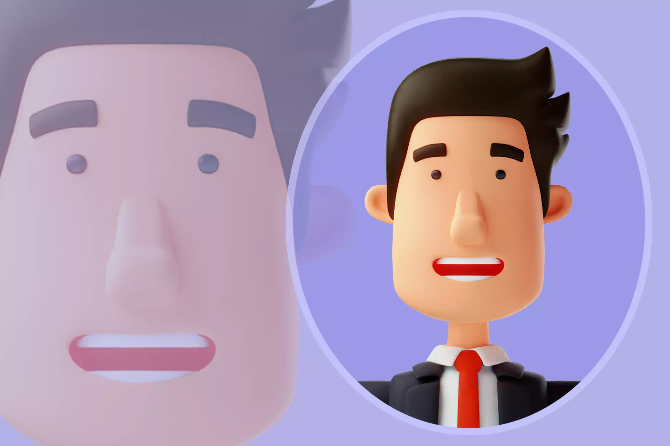 Cartoon Male Businessman 3D model_0