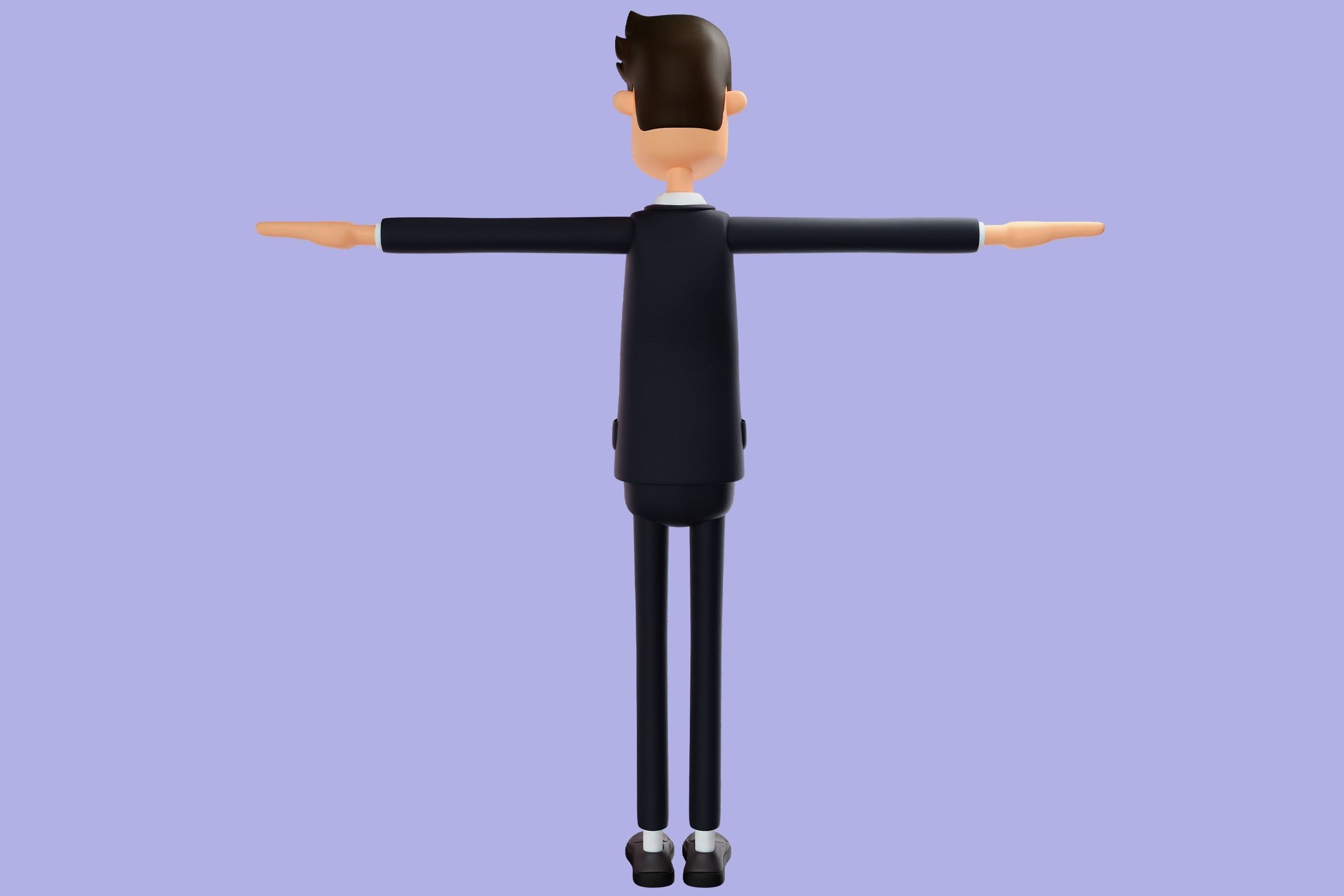 Cartoon Male Businessman 3D model_2