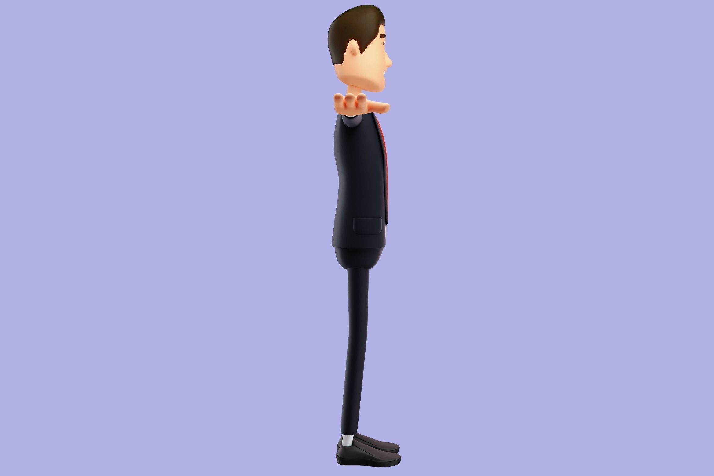 Cartoon Male Businessman 3D model_3