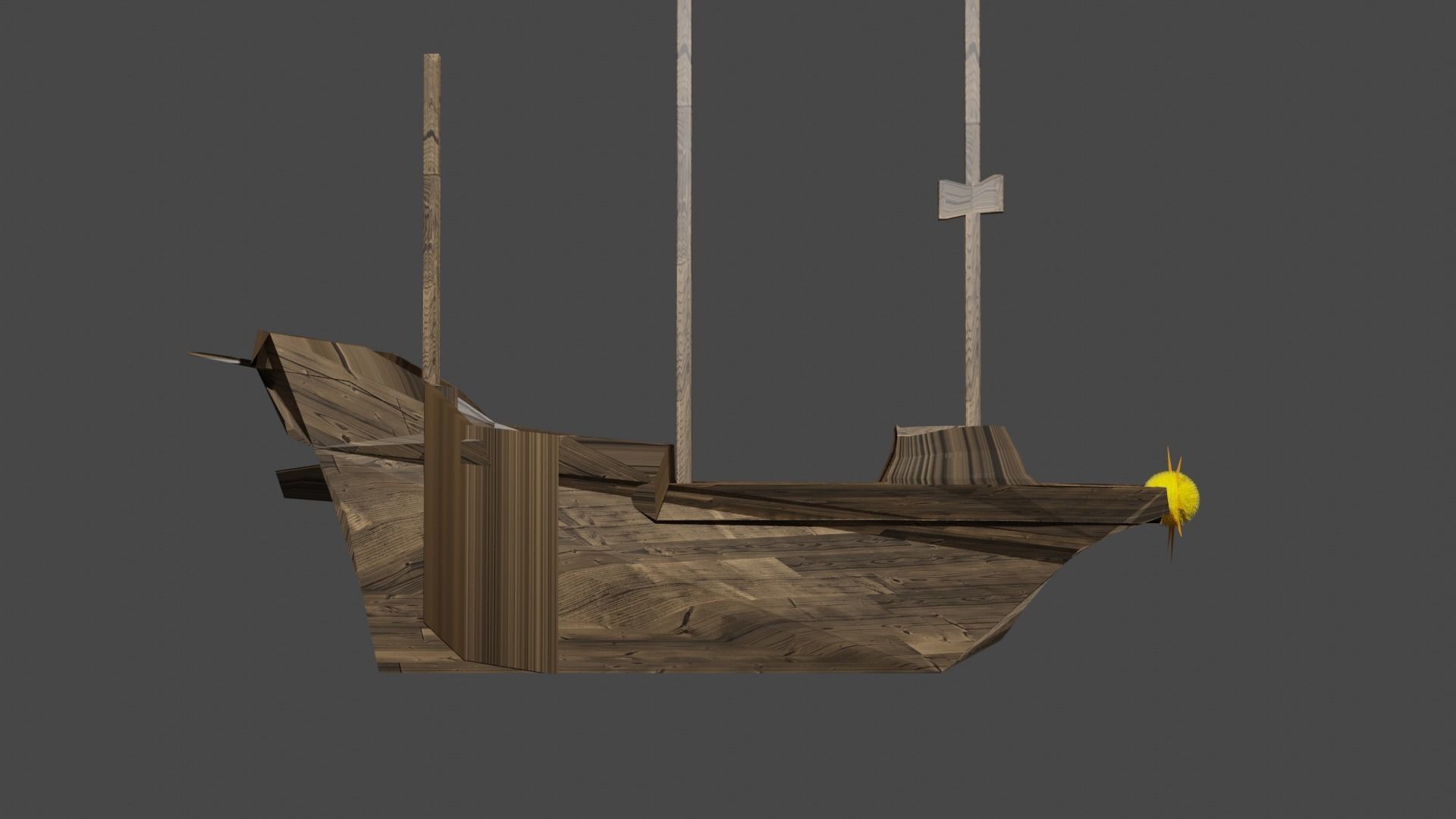 high poly ship shovel 3D model_2