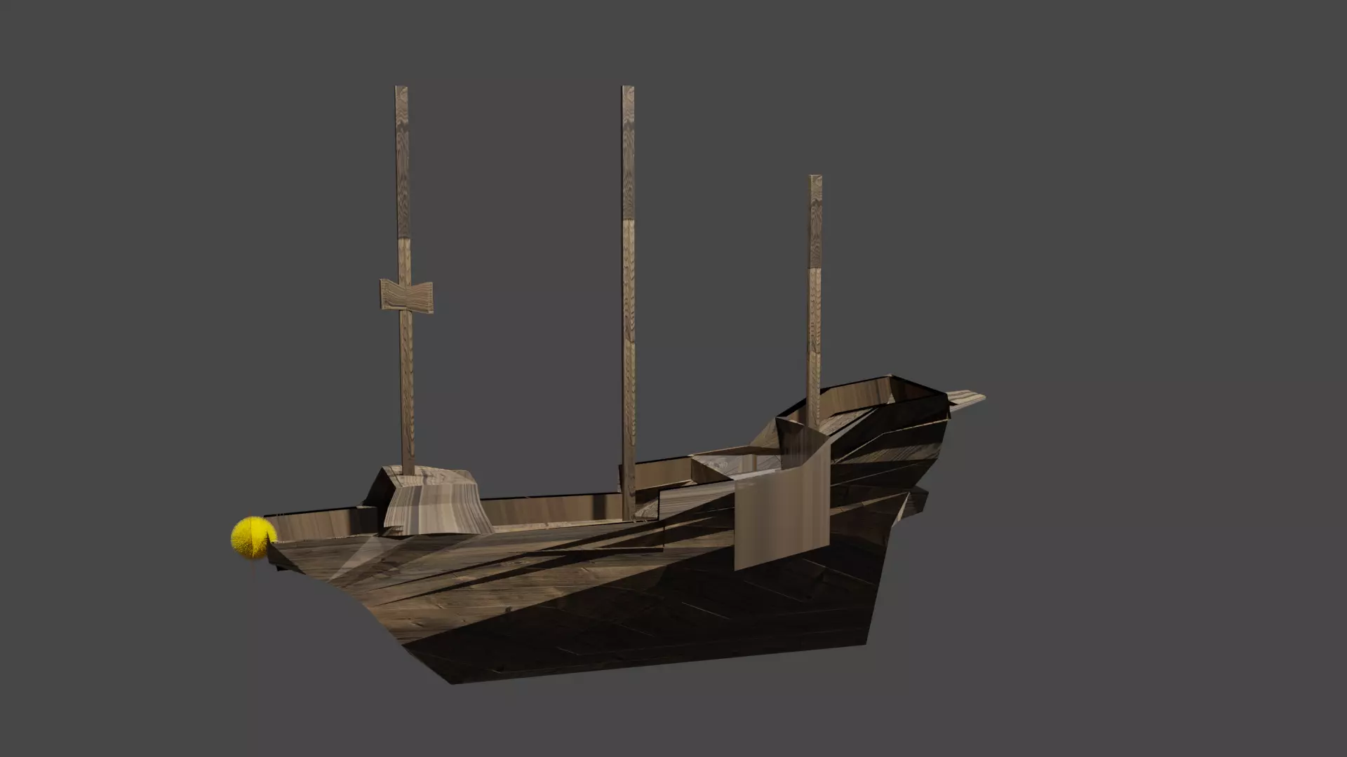 high poly ship shovel 3D model_0