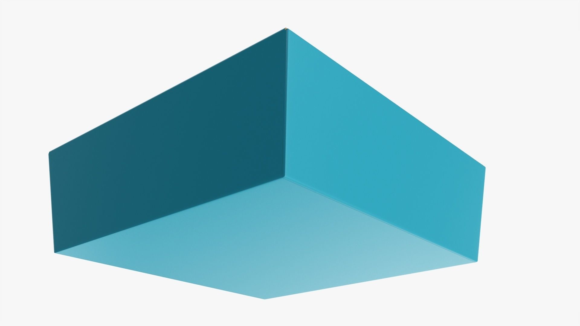 Low square paper box mockup 3D model_2