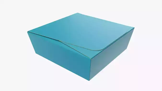 Low square paper box mockup
