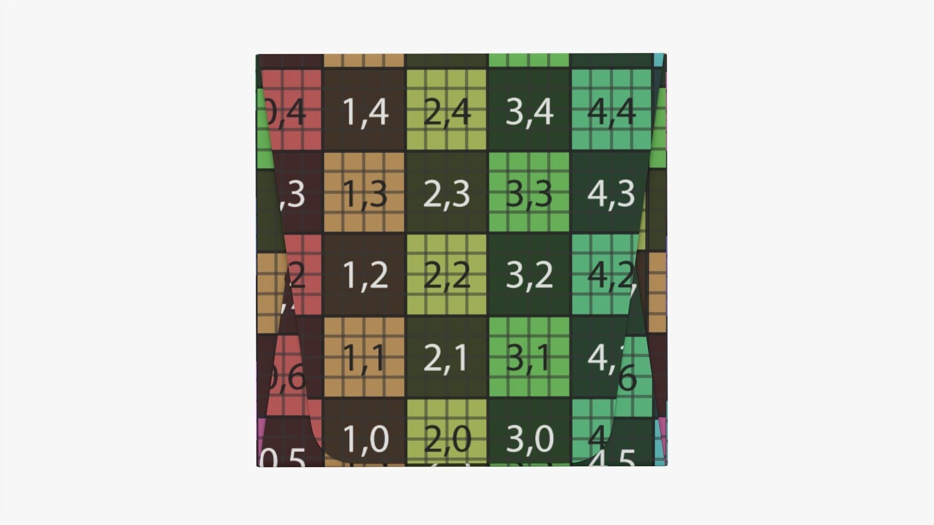 Low square paper box mockup 3D model_14