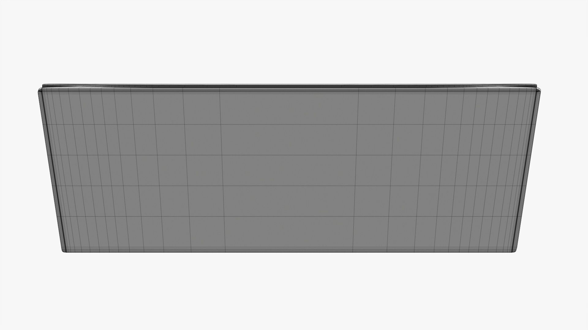 Low square paper box mockup 3D model_8