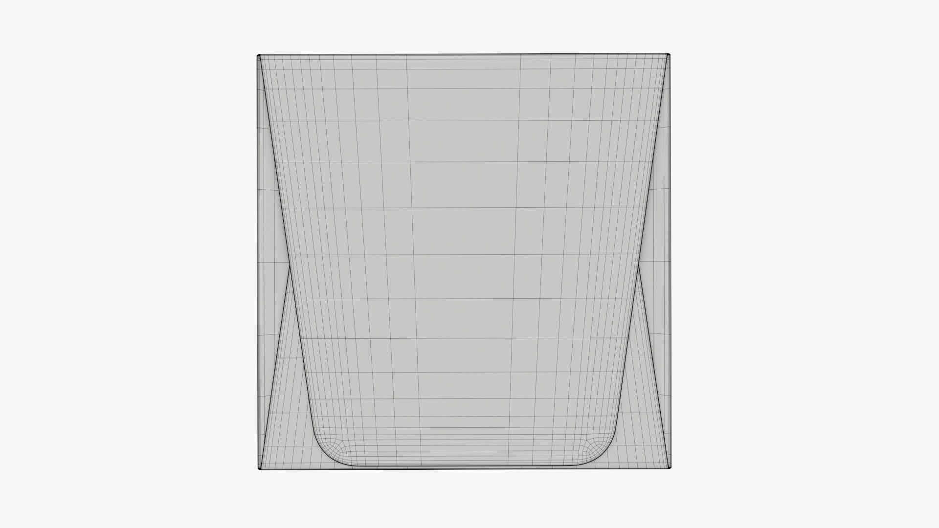 Low square paper box mockup 3D model_9