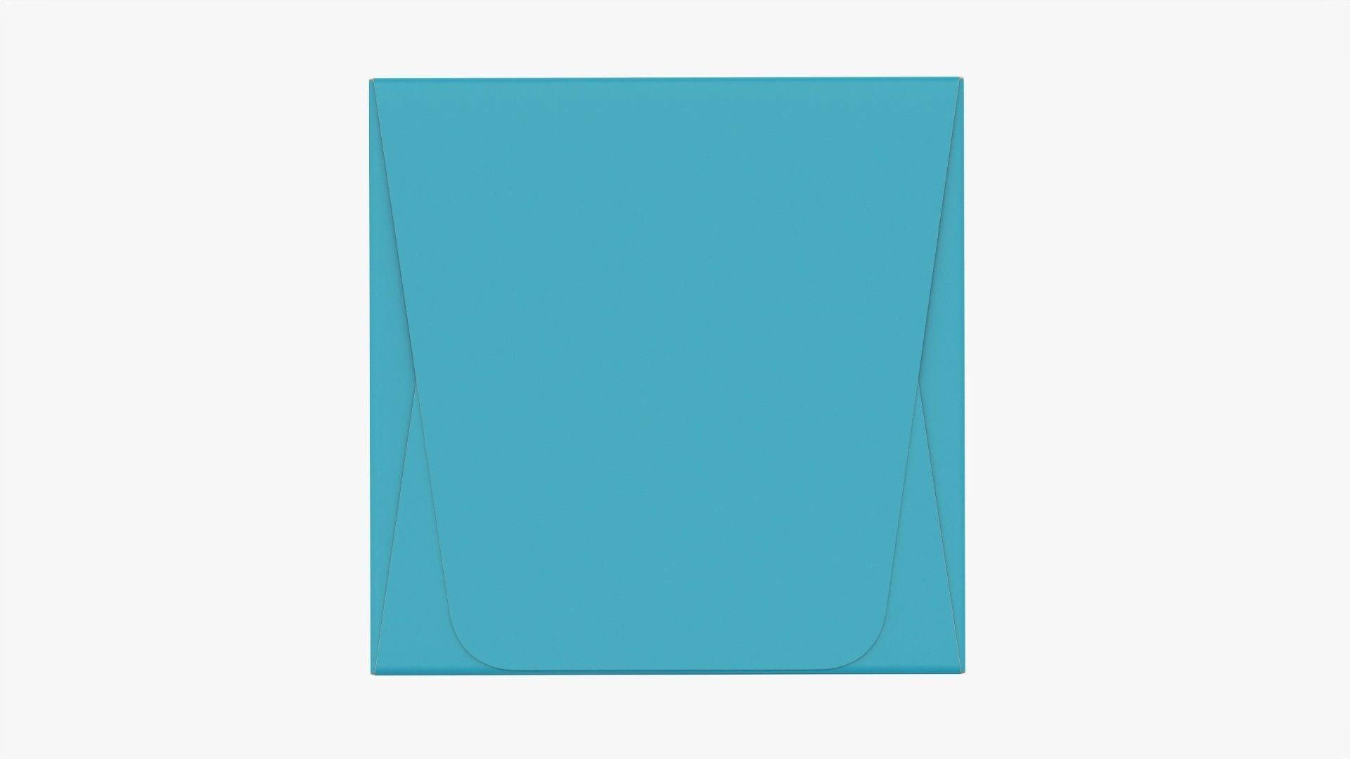 Low square paper box mockup 3D model_4