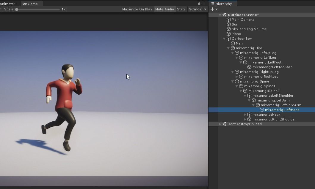 Cartoon boy low poly rigged animated Low-poly 3D model_2