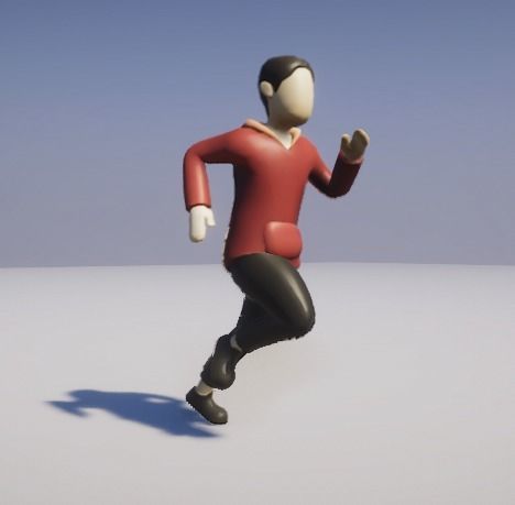 Cartoon boy low poly rigged animated Low-poly 3D model_1