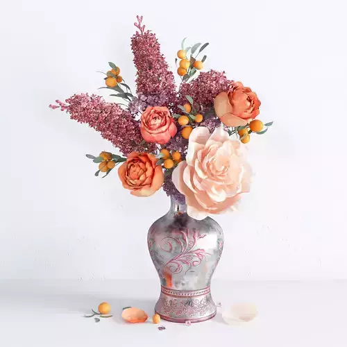 Spring Summer Bright Bouquet 3D model