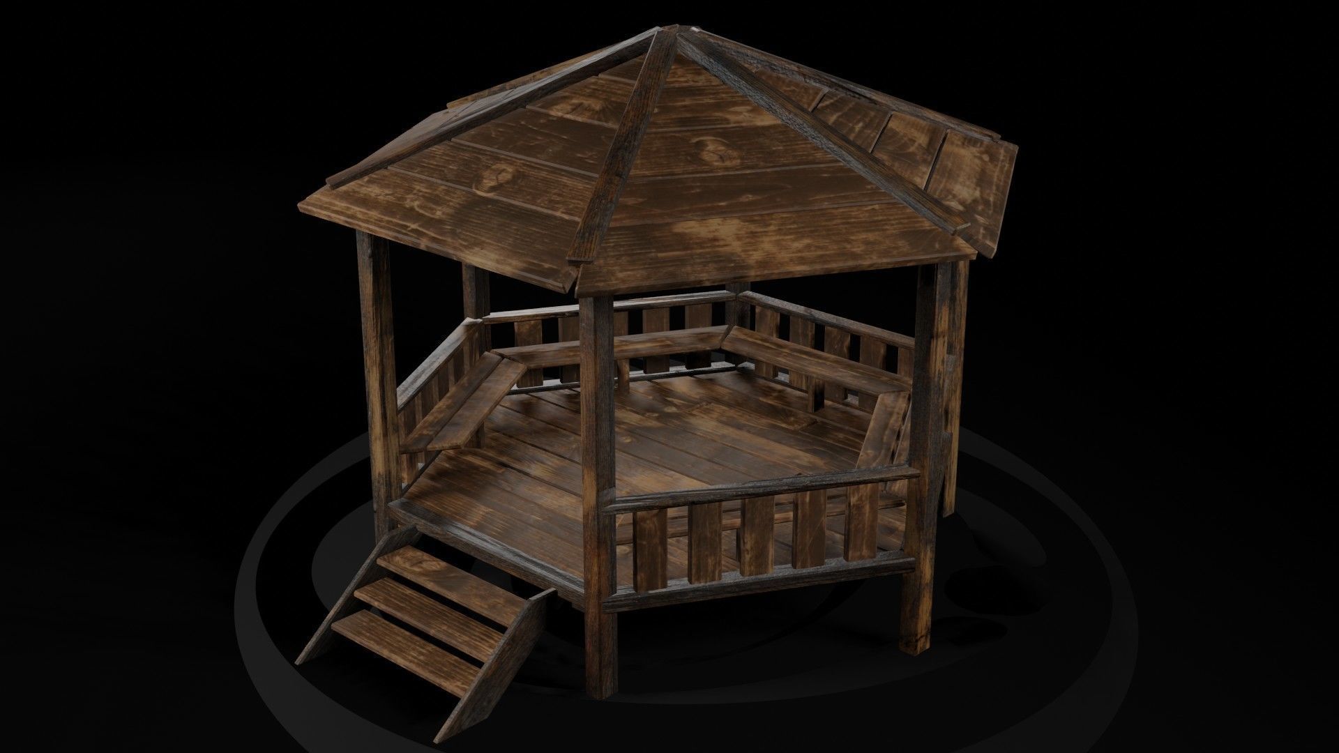 AAA Wooden Enterable Medieval Primal Hut Collection 04 R  _11