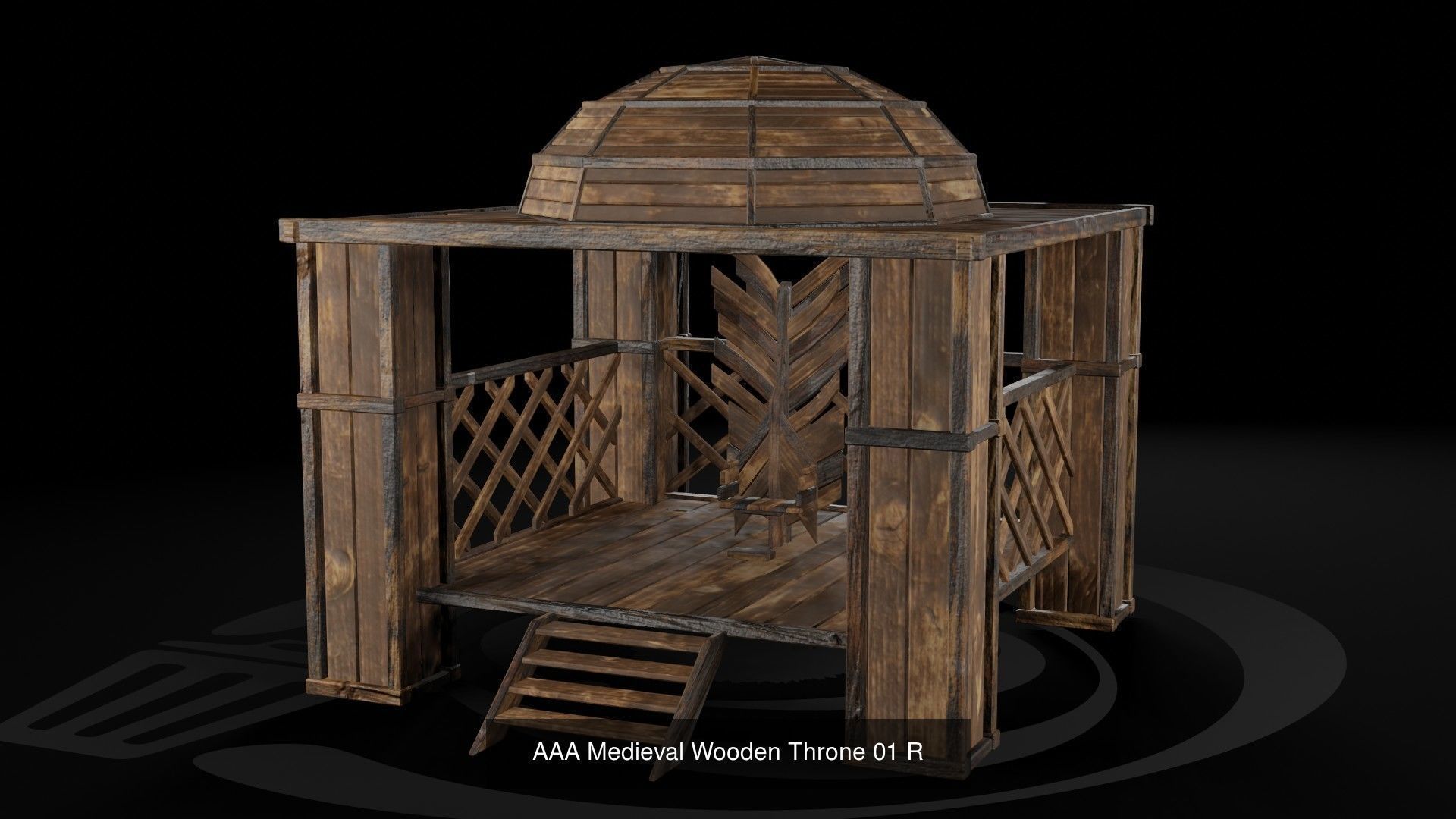 AAA Wooden Enterable Medieval Primal Hut Collection 04 R  _2