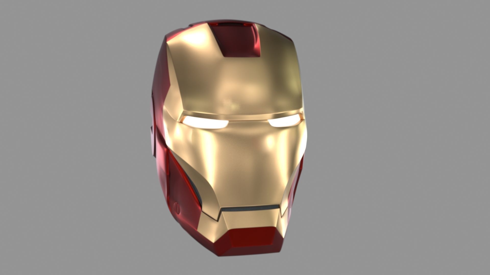 Iron man mask Low-poly 3D model