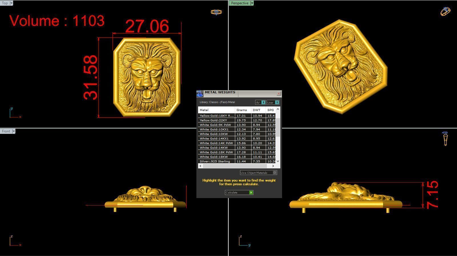 Lion Ring 3D print model_6