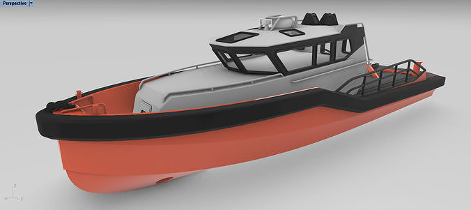 Work Boat Palfinger Marine 3D model
