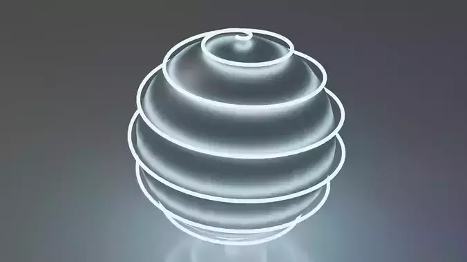 Neon Spherical Curve