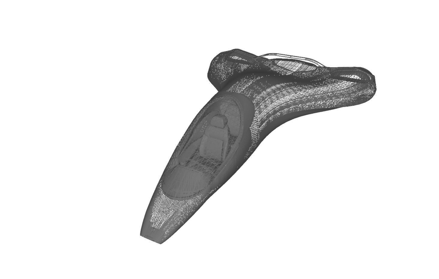 Spaceship sleek futuristic detailed 3D model_6