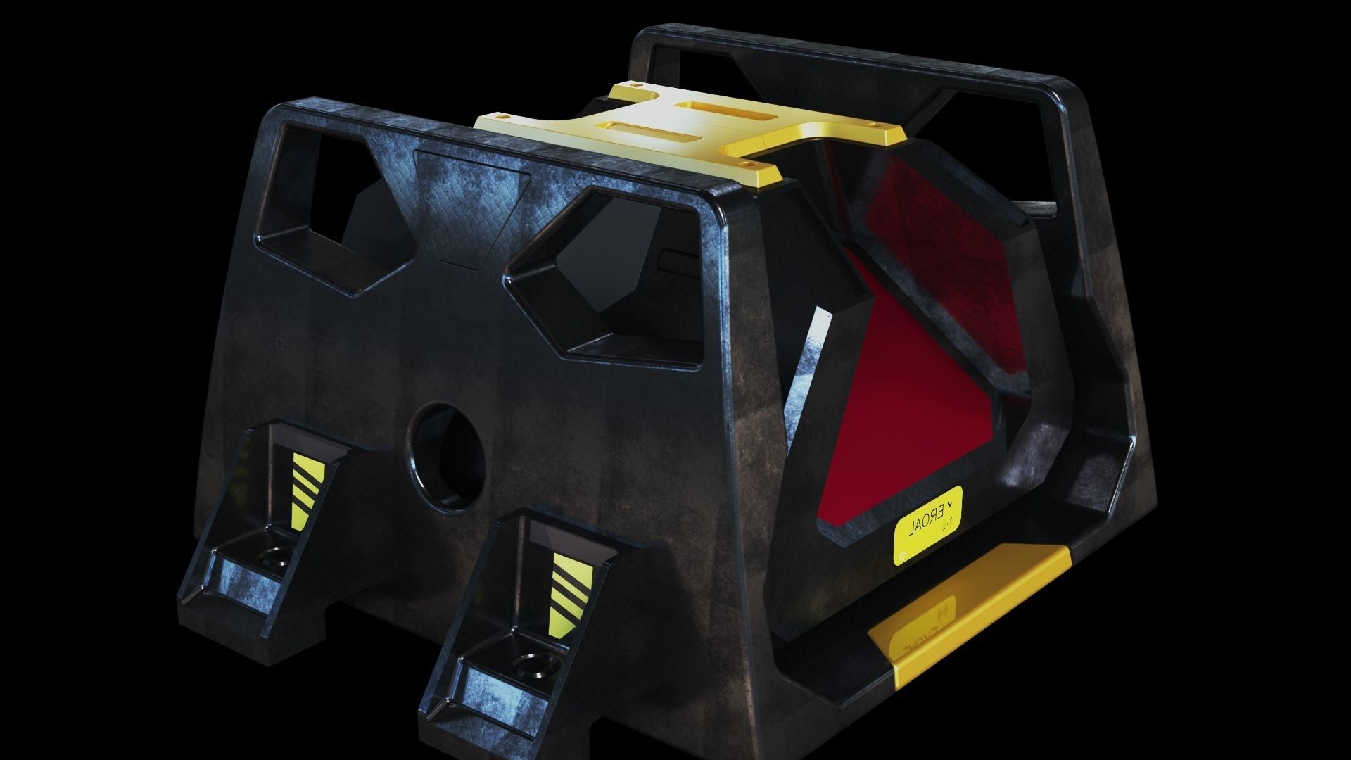 Scifi device space box  3D model_1