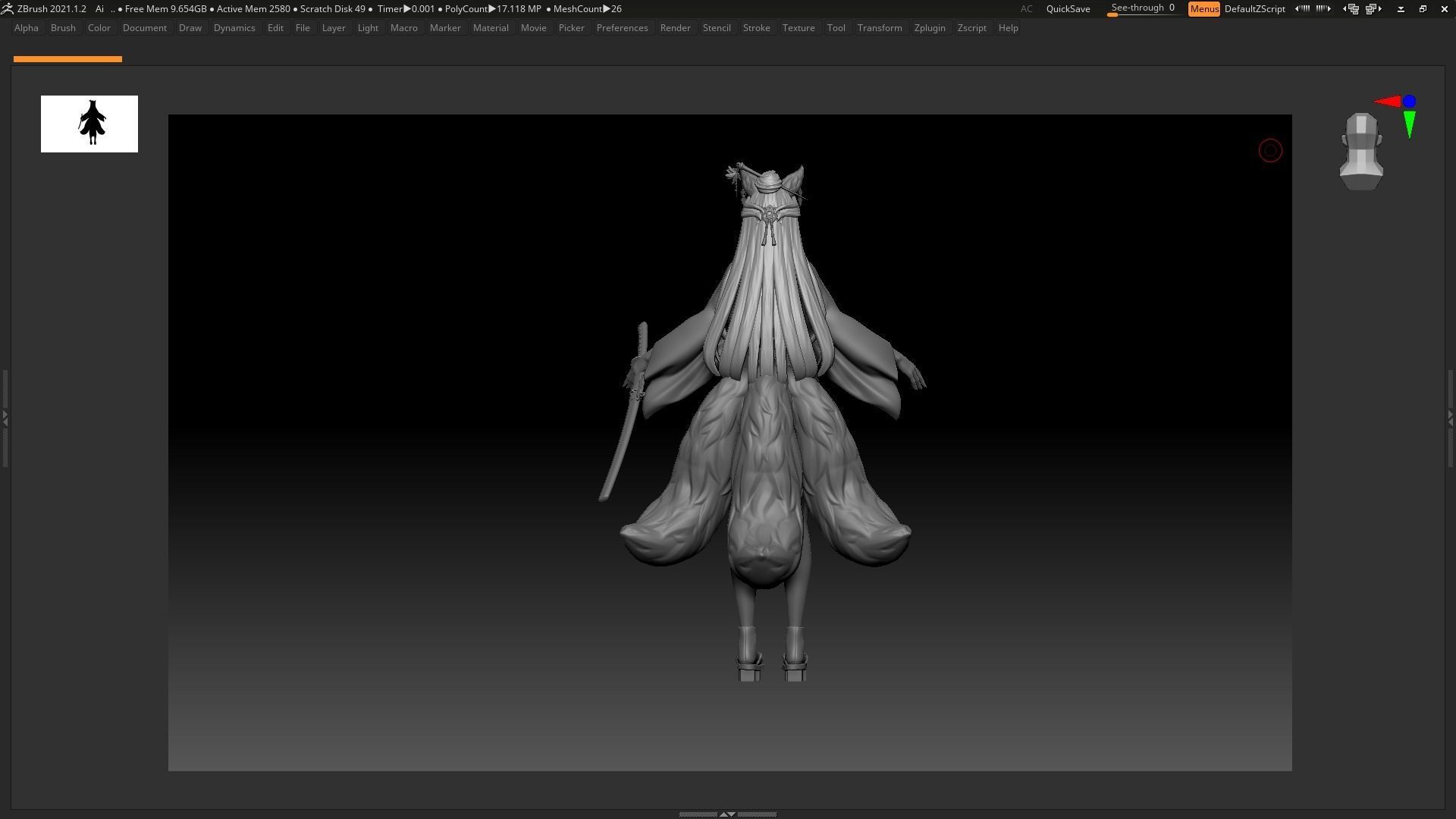 Kitsune - Base Mesh 3D model_7