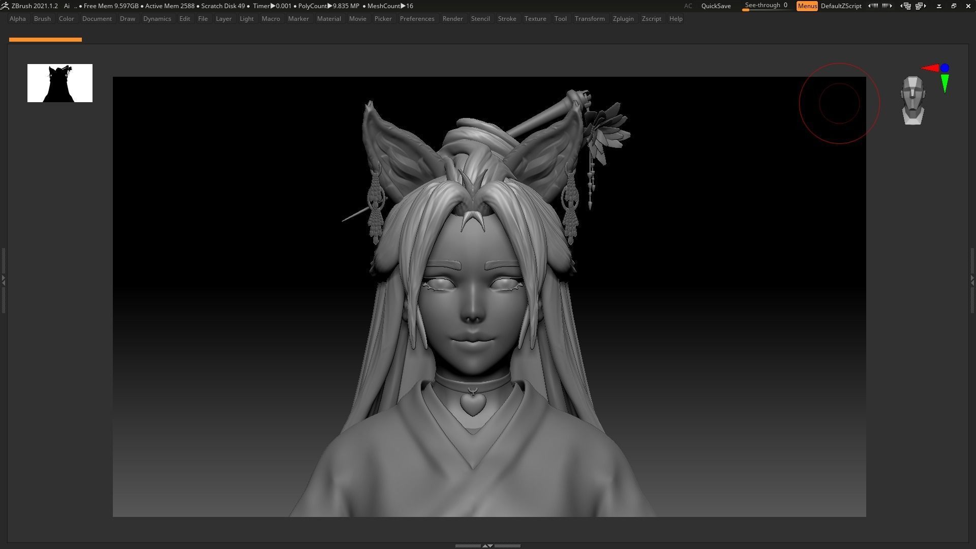 Kitsune - Base Mesh 3D model_9