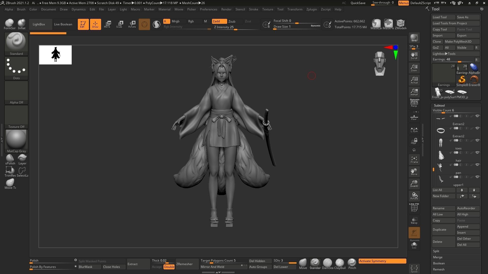 Kitsune - Base Mesh 3D model_4
