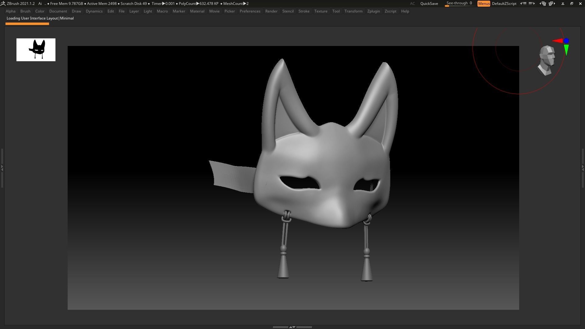 Kitsune - Base Mesh 3D model_17