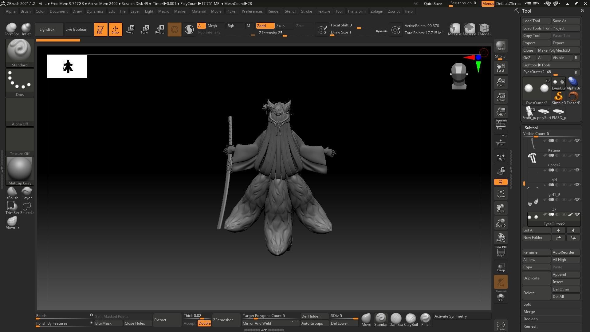 Kitsune - Base Mesh 3D model_21