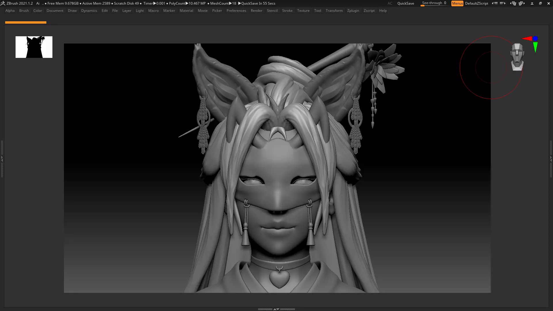 Kitsune - Base Mesh 3D model_0
