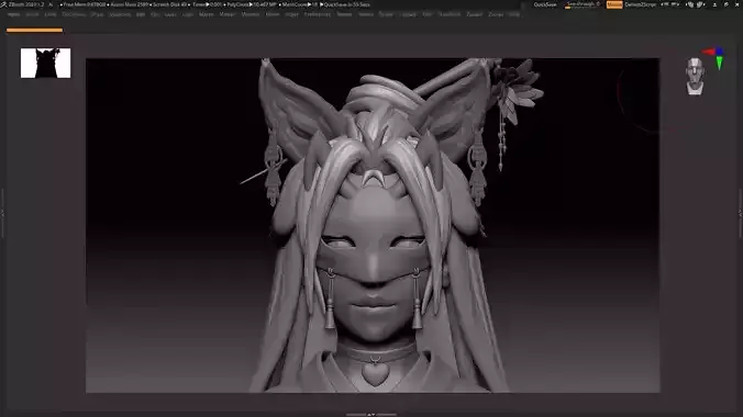 Kitsune - Base Mesh 3D model