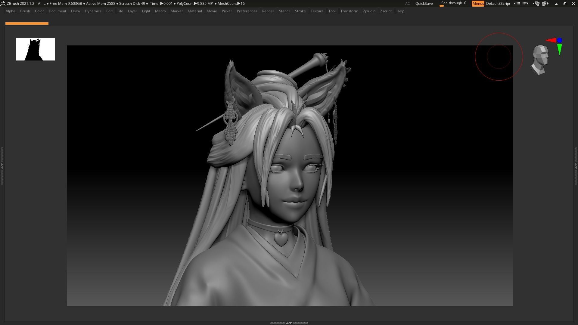 Kitsune - Base Mesh 3D model_1