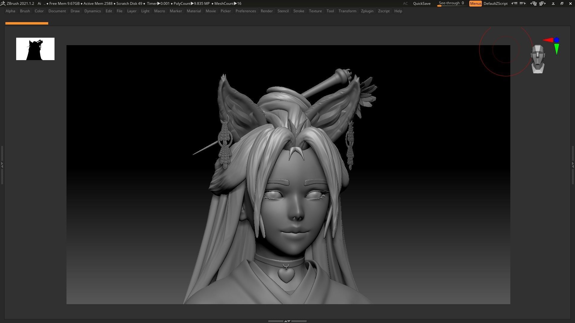 Kitsune - Base Mesh 3D model_2