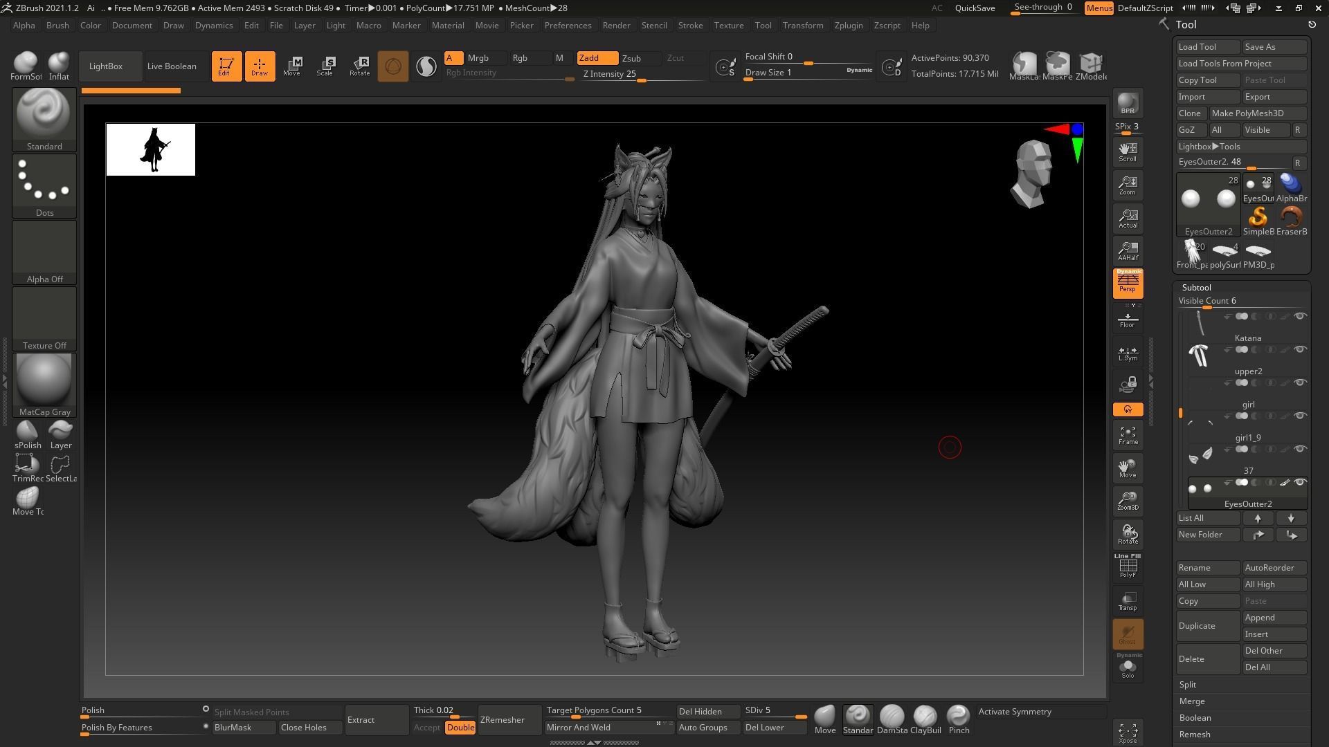 Kitsune - Base Mesh 3D model_22