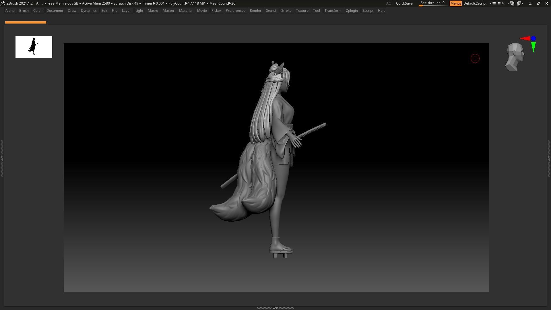 Kitsune - Base Mesh 3D model_6