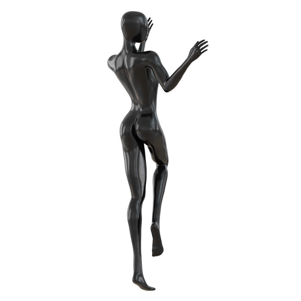Black female abstract mannequin 100 3D model_2