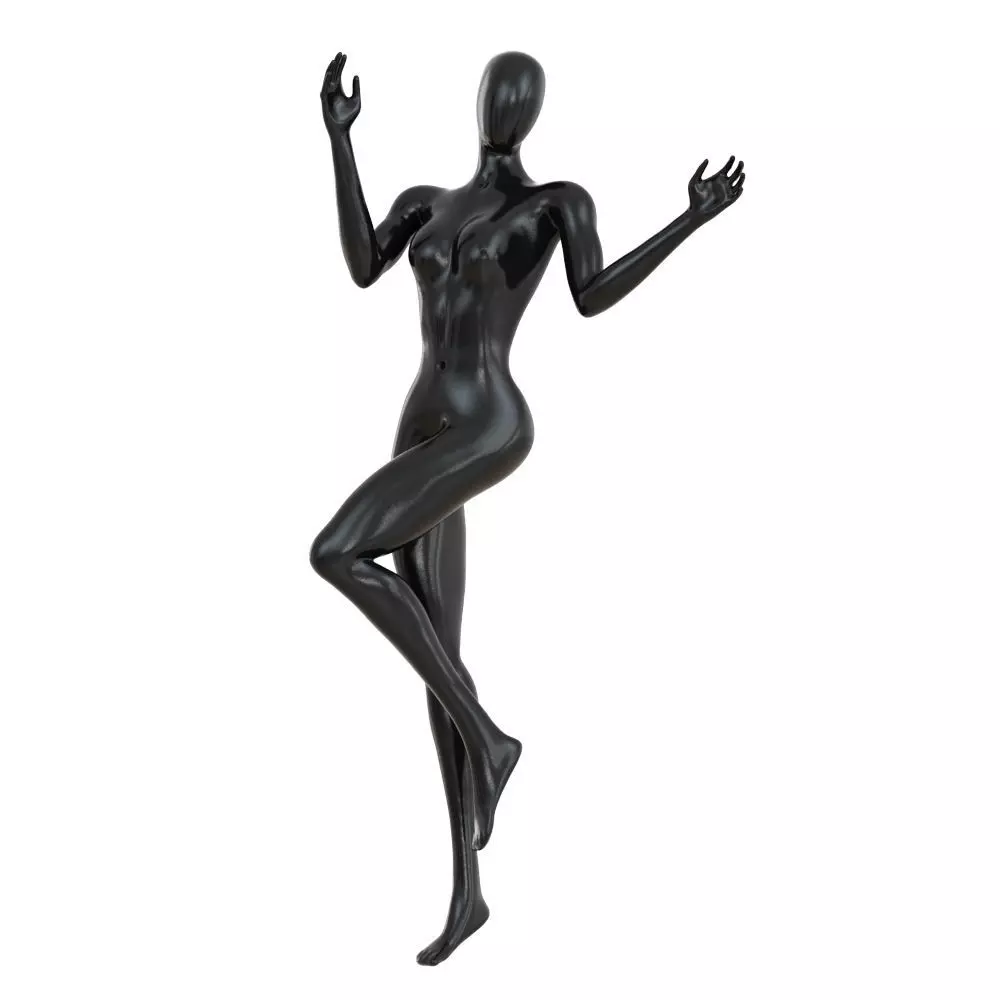 Black female abstract mannequin 100 3D model_0