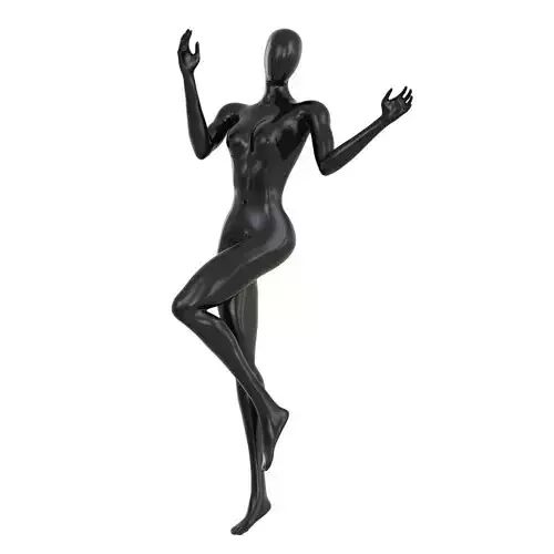 Black female abstract mannequin 100 3D model
