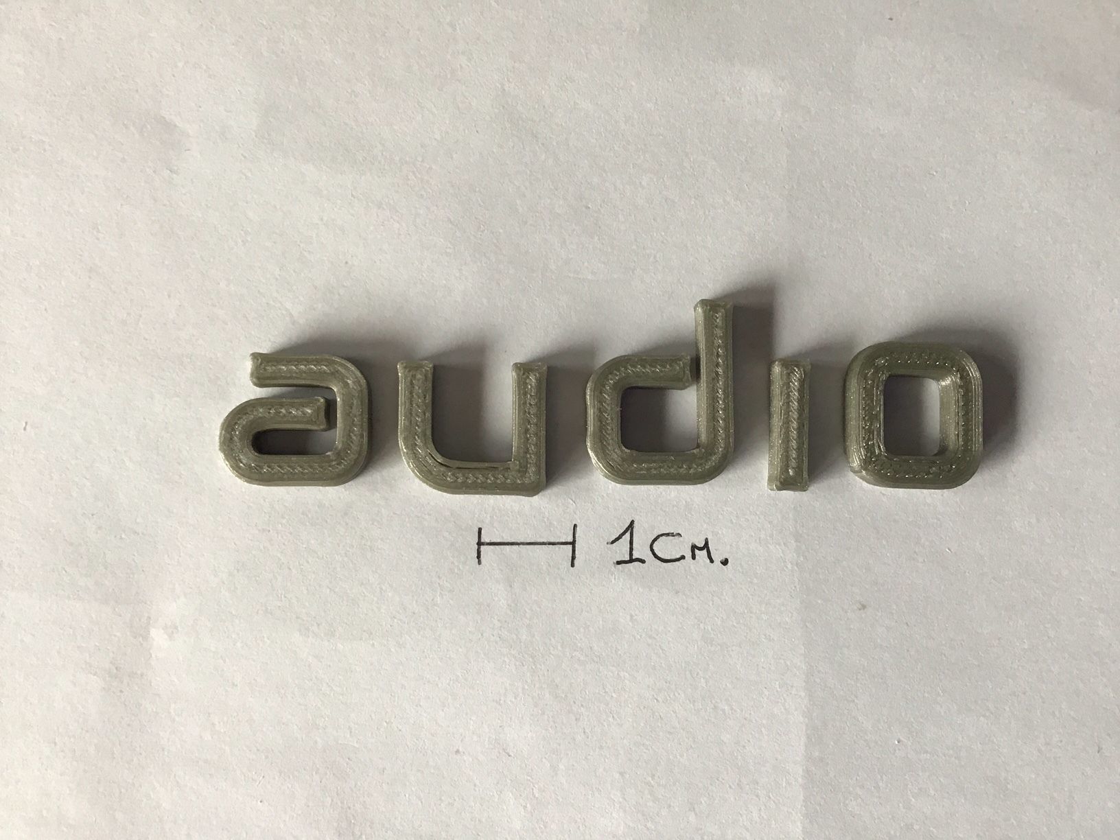 AUDIO uppercase and lowercase 3D Letters STL FILE 3D print model_5