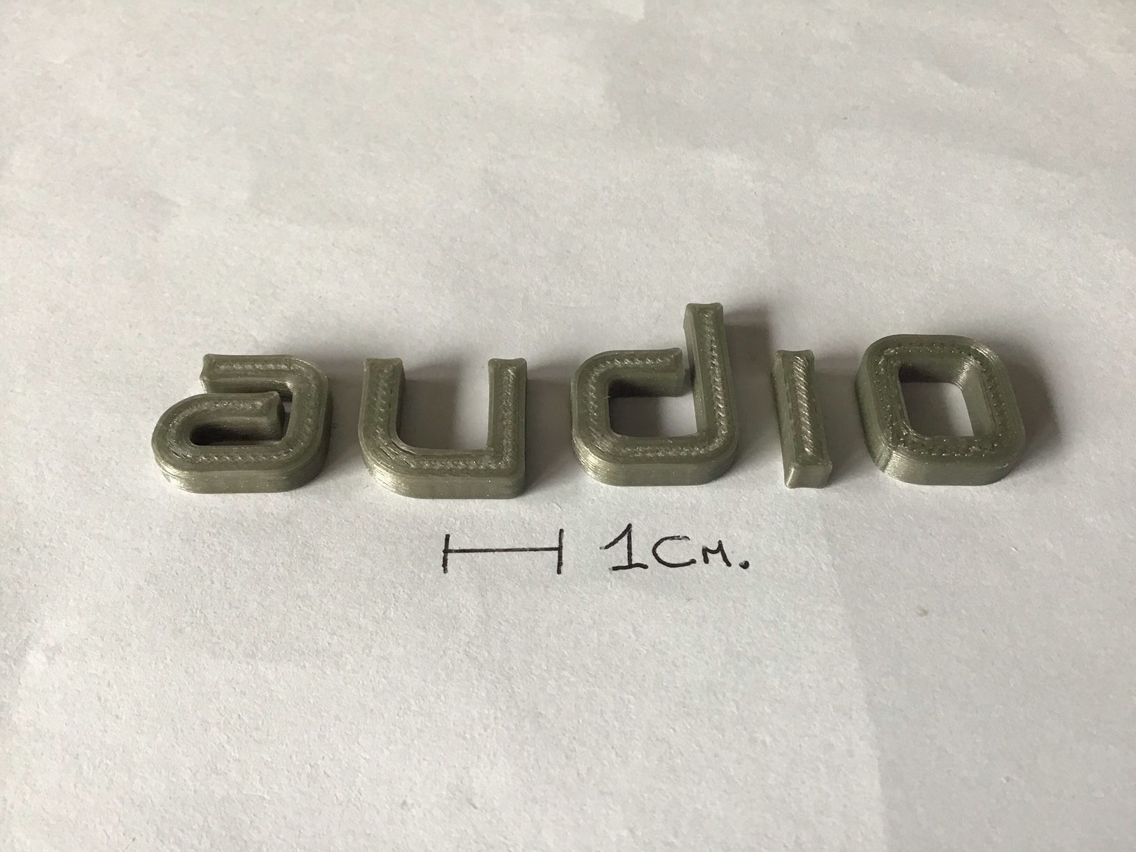 AUDIO uppercase and lowercase 3D Letters STL FILE 3D print model_6
