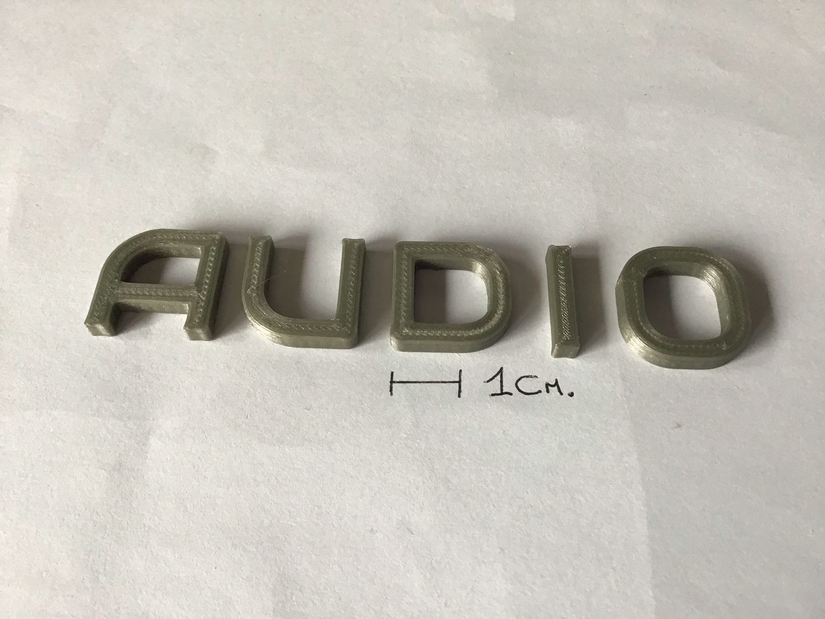 AUDIO uppercase and lowercase 3D Letters STL FILE 3D print model_3