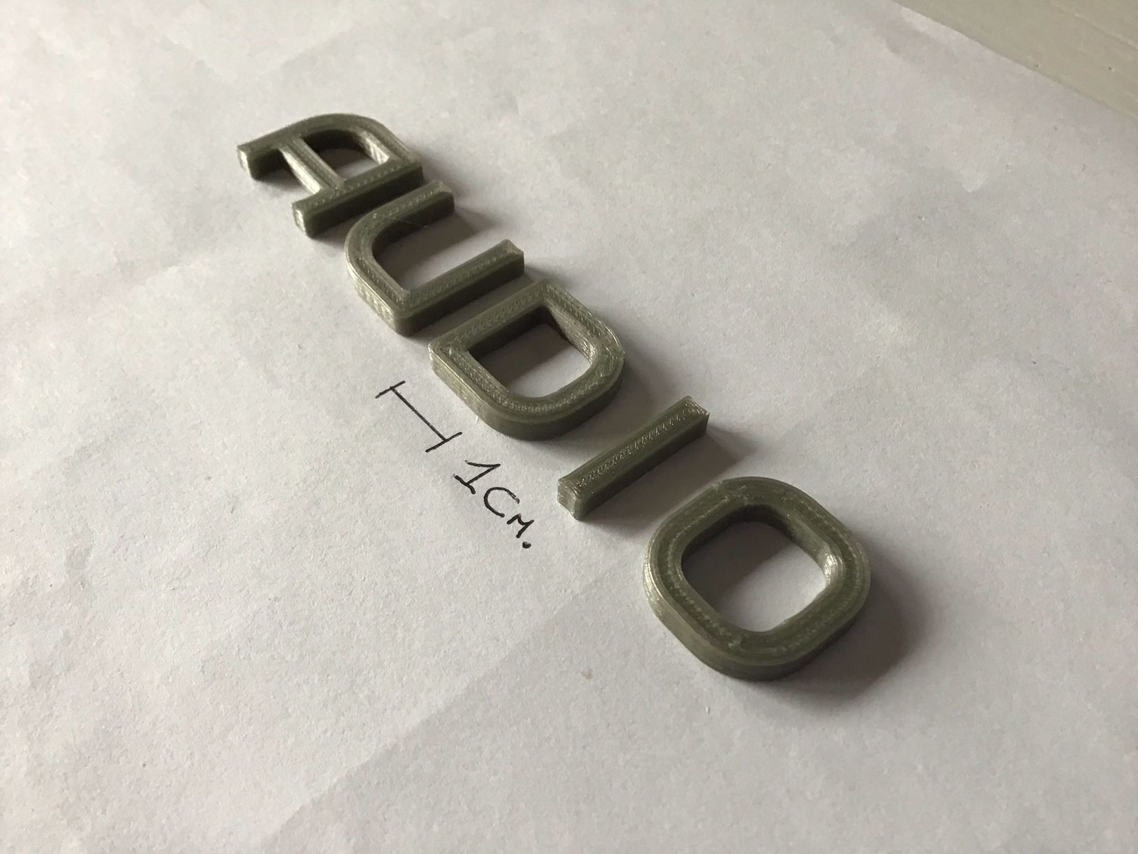AUDIO uppercase and lowercase 3D Letters STL FILE 3D print model_4