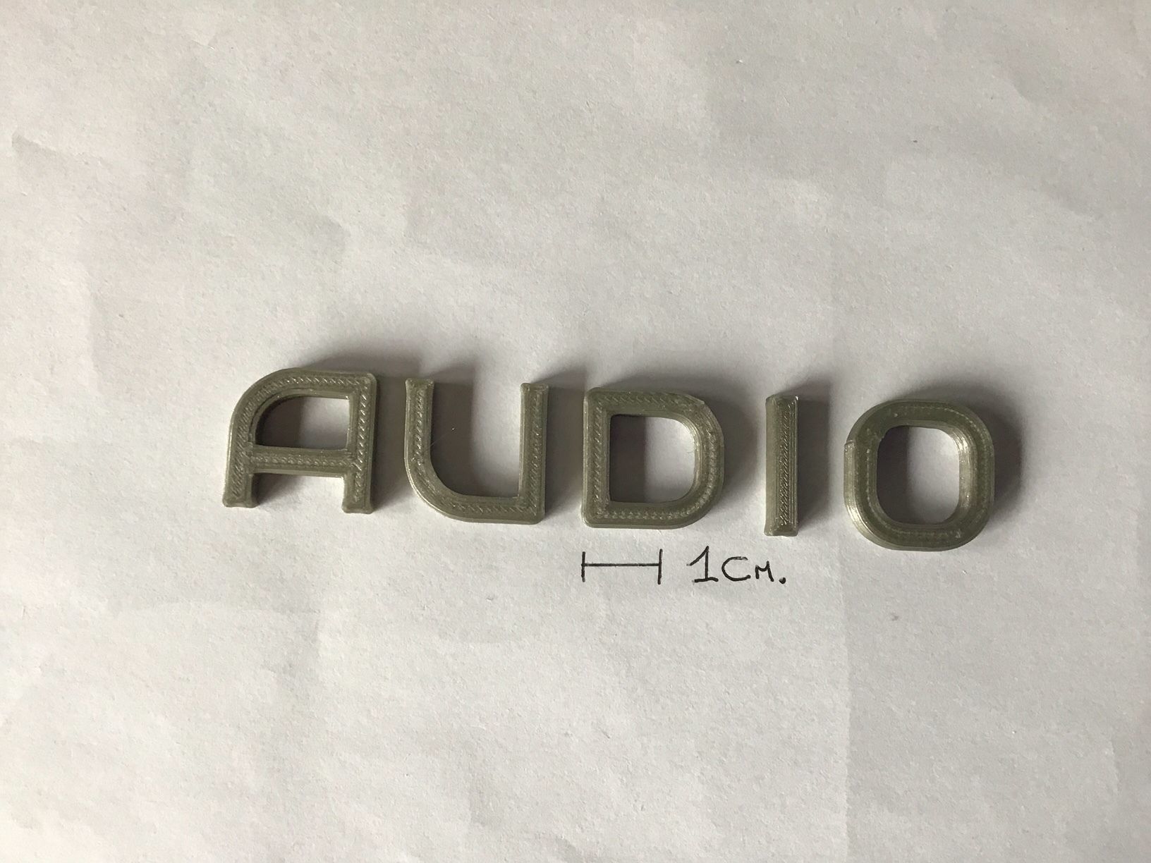 AUDIO uppercase and lowercase 3D Letters STL FILE 3D print model_2