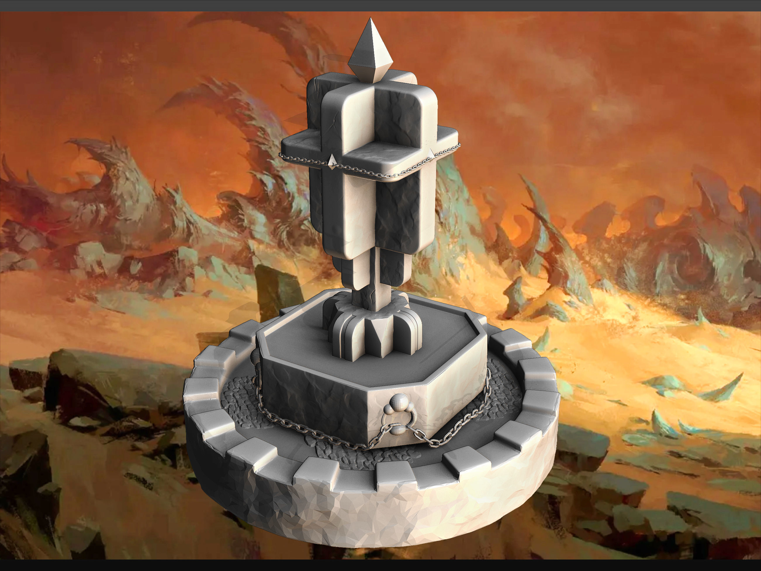 Ritual Stone 3D print model_1