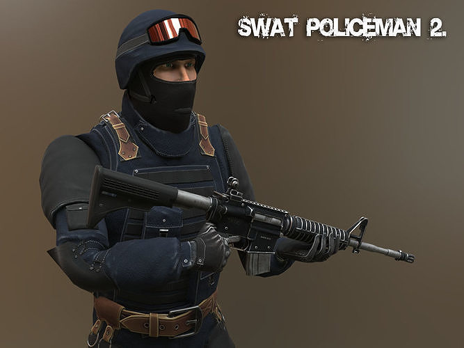Swat Policeman 2 3D model